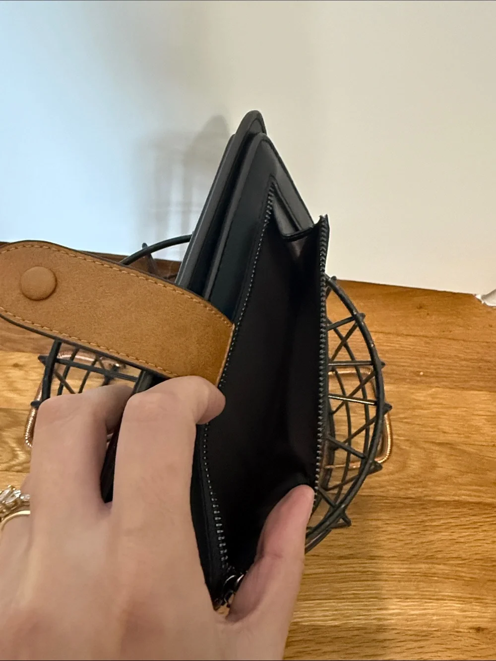 Alldaily Wallet Cognac and Black